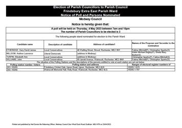 Notice of Poll